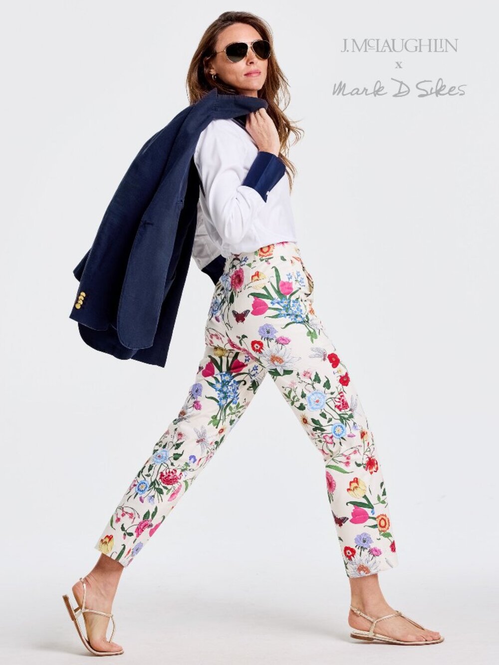 J McLaughlin Avery Pants in Dragonfly Garden NEW